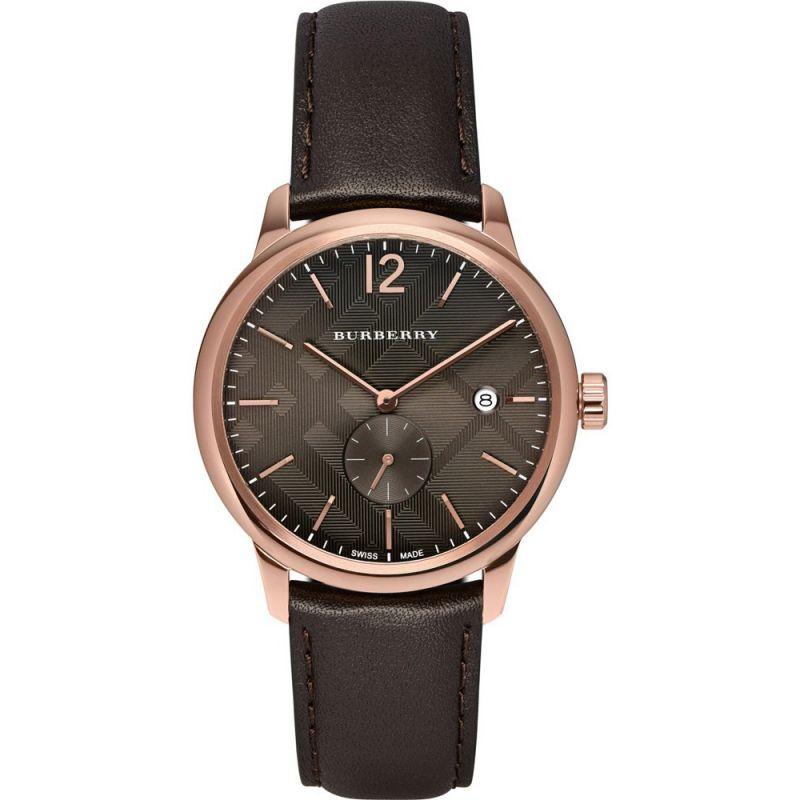 Burberry The Classic Leather Strap Brown Dial Reloj para hombre BU10012