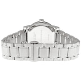 ساعة بربري نسائية من الفولاذ المقاوم للصدأ مرصعة بالألماس من عرق اللؤلؤ، موديل BU9224