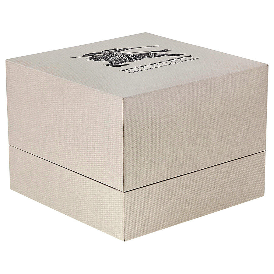 Burberry Reloj cronógrafo de acero inoxidable con esfera plateada para hombre BU9350