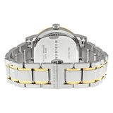 Burberry Silver Dial Two-tone Silver and Gold-tone Bracelet Ladies Watch BU9115