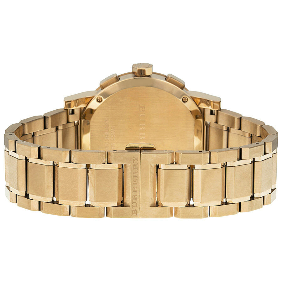 Burberry Taupe Chronograph Dial Rose Gold Plated Steel Reloj para hombre BU9353