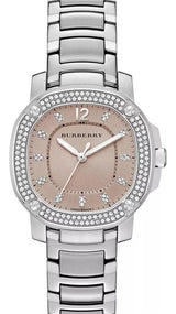 Burberry The Britain Diamonds Brown Dial Silver Steel Strap Watch for Women - BBY1803 BBY1803 - Image 1
