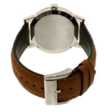 ساعة بربري ذا سيتي للرجال بحزام جلدي بني BU9904