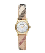 Burberry The City Madre de Perla Dial Beige Cuero Mujer Reloj BU9226
