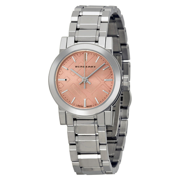 Burberry The City Reloj de mujer de acero inoxidable con esfera rosa BU9231