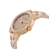 Burberry The City - Reloj de pulsera para mujer, acero inoxidable, oro rosa, BU9126