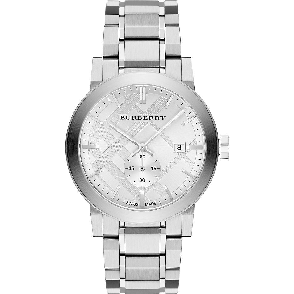 Burberry The City Reloj de hombre de acero inoxidable con esfera plateada BU9900
