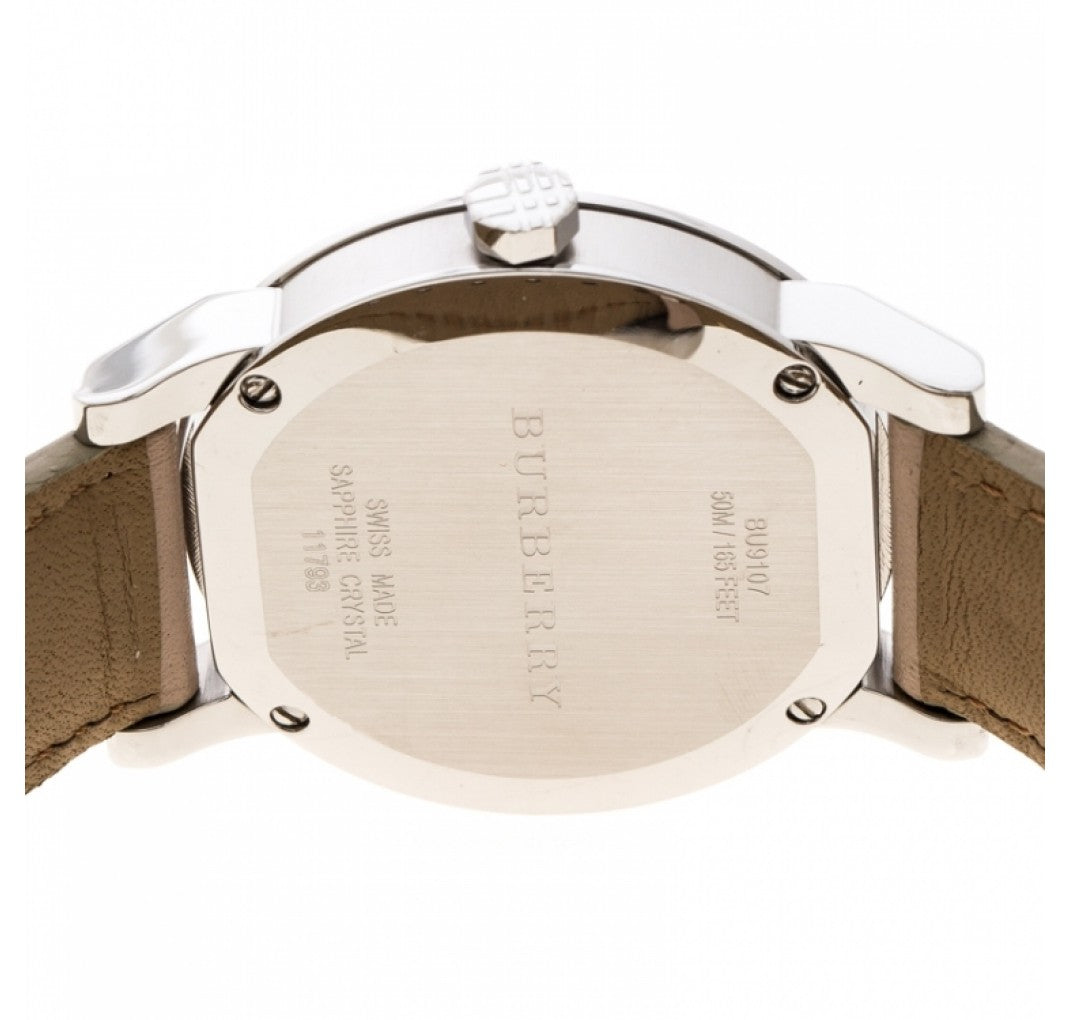 Burberry The City - Reloj para mujer con correa de piel color canela BU9107