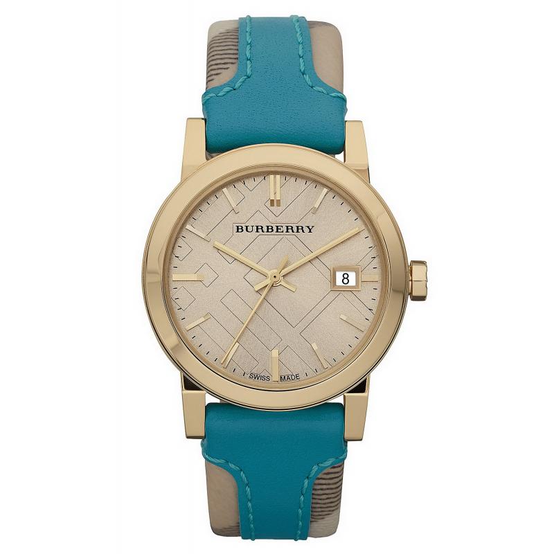 Reloj Burberry para Mujer con Correa de Cuero Turquesa BU9112