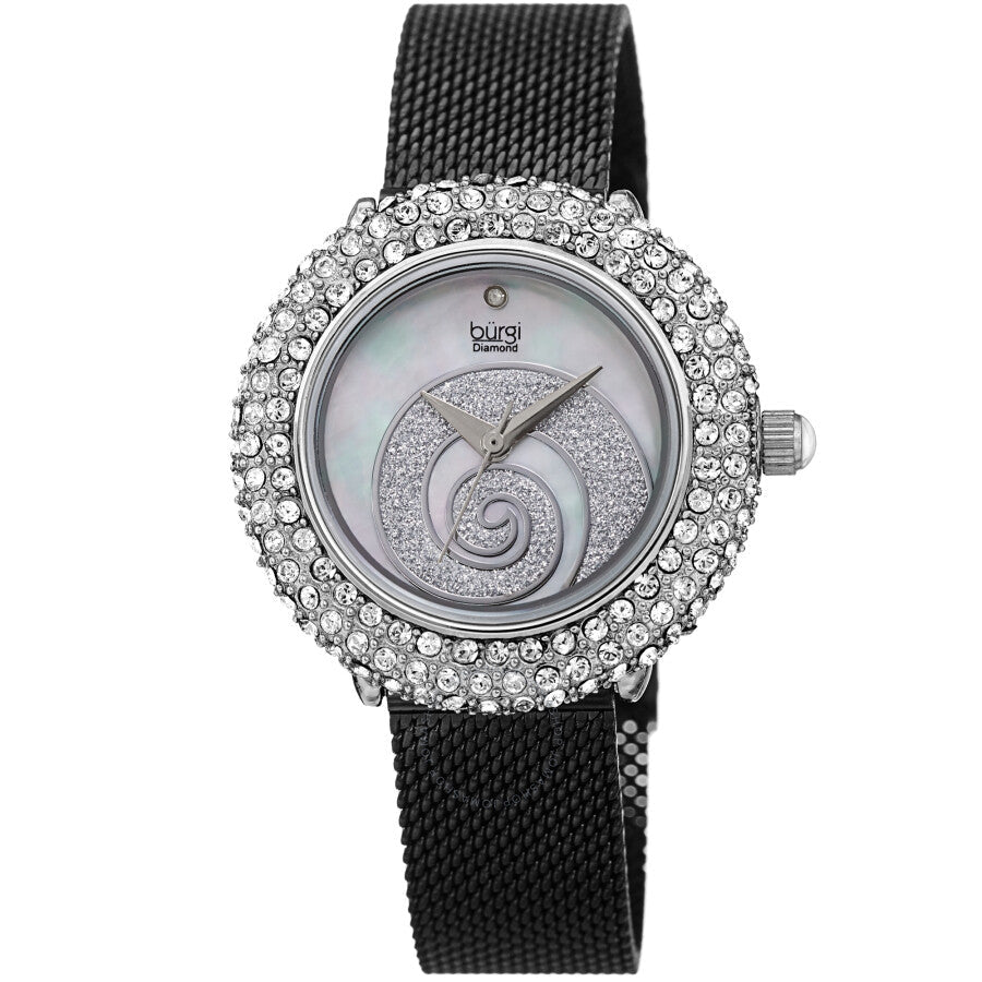 Burgi Quartz Diamond White Dial Ladies Watch BUR259SSBK - The Watches Men & Co