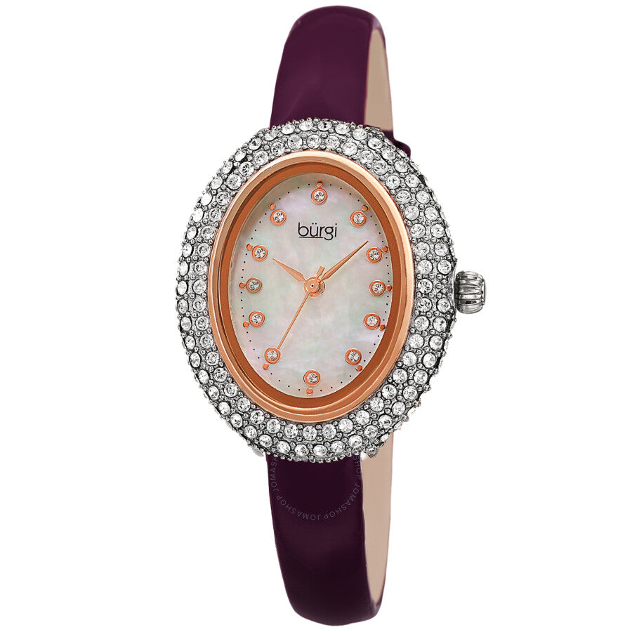 Burgi Quartz White Dial Ladies Watch BUR234PU - The Watches Men & Co