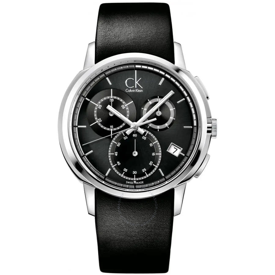 Calvin Klein Drive Chronograph Quartz Black Dial Men's Watch K1V27102 - The Watches Men & Co