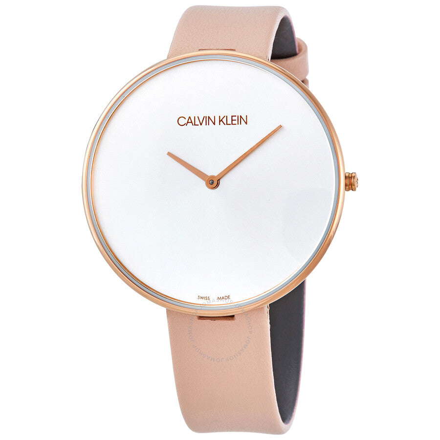 Calvin Klein Full Moon Quartz Silver Dial Ladies Watch K8Y236Z6 - The Watches Men & Co