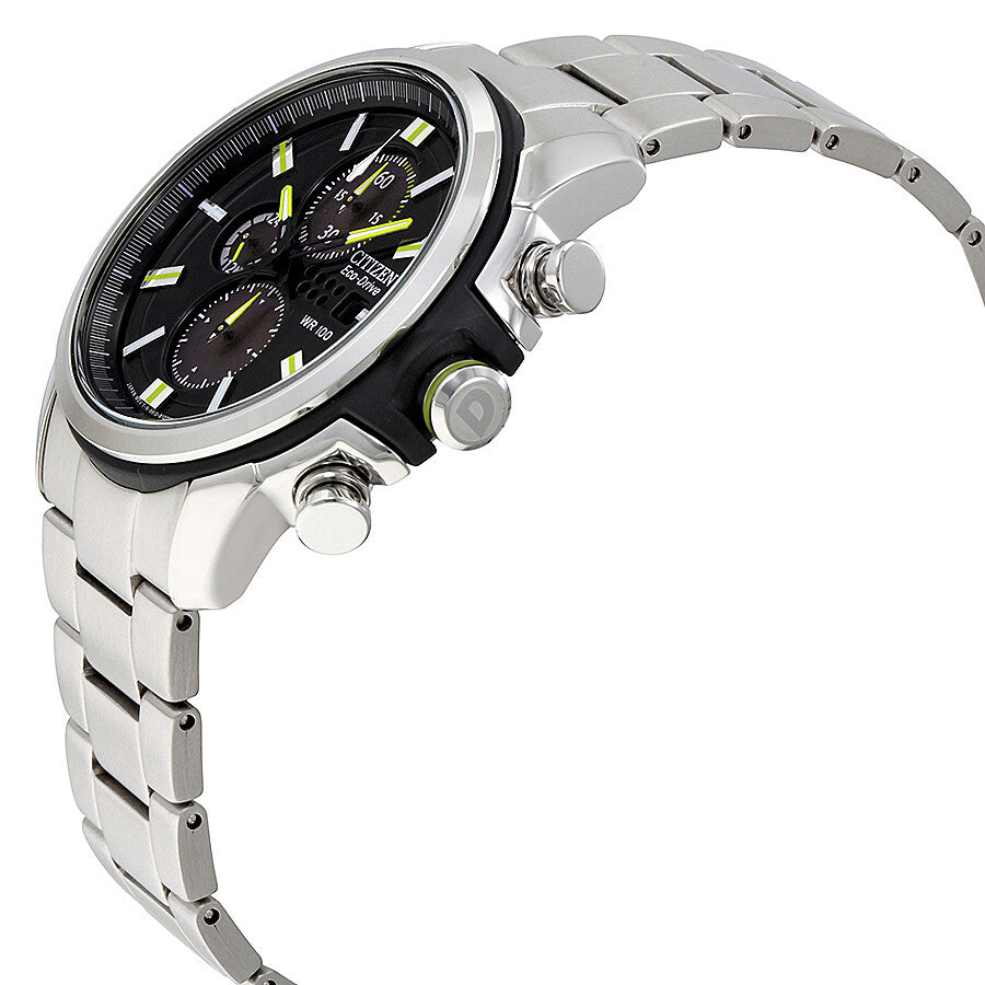 Citizen AR Eco-Drive Black Dial Stainless Steel Men's Watch CA0428-56E