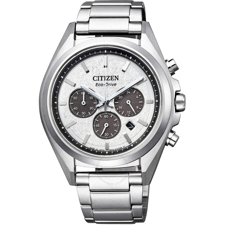 Citizen Attesa Chronograph Eco-Drive Grey Titanium Men's Watch CA4390-55A - The Watches Men & Co