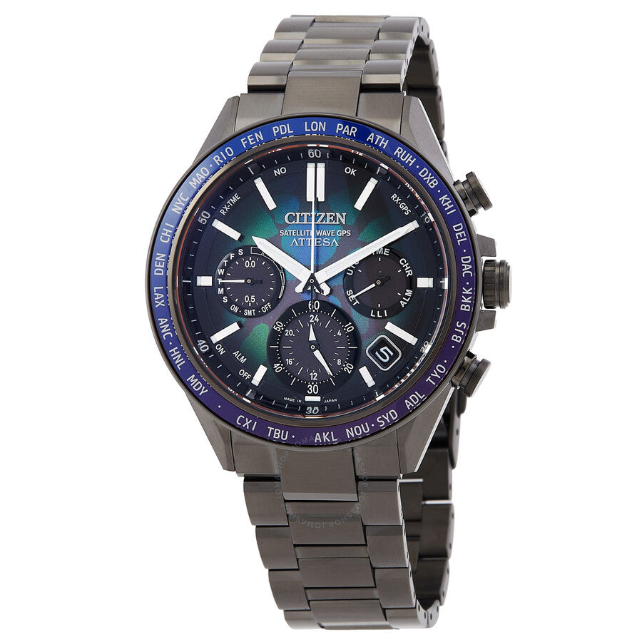 Citizen Attesa Eco-Drive Blue Dial Men's Watch CC4057-60E - Watches of America