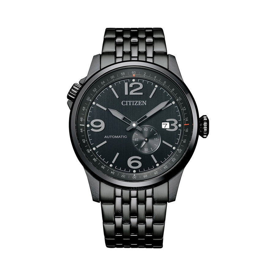 Citizen Automatic Black Dial Stainless Steel Men's Watch NJ0147-85E - The Watches Men & Co
