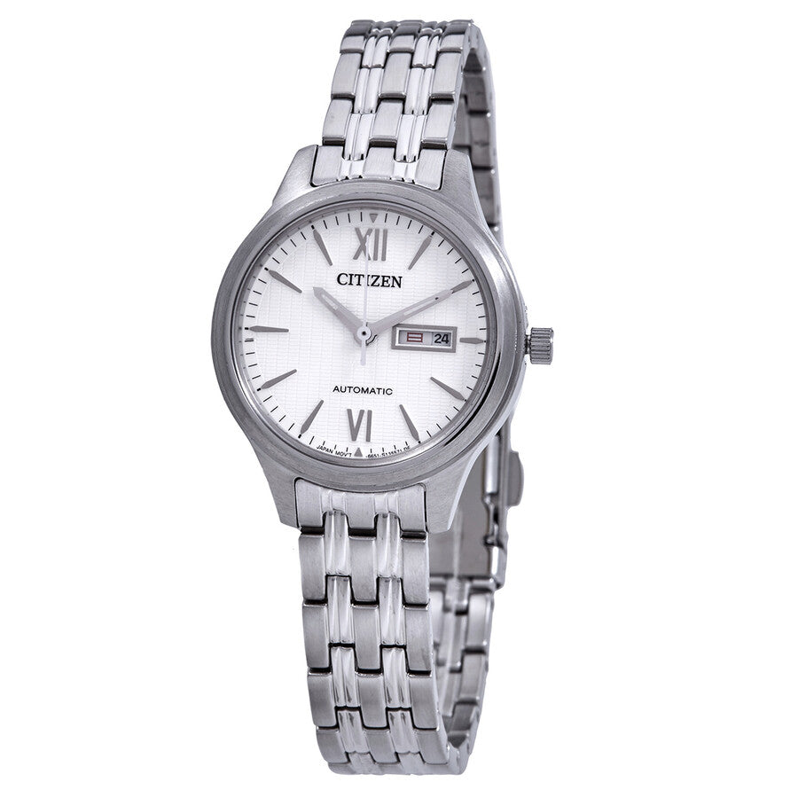 Citizen Automatic Day-Date Cream Dial Stainless Steel Ladies Watch PD7130-51A