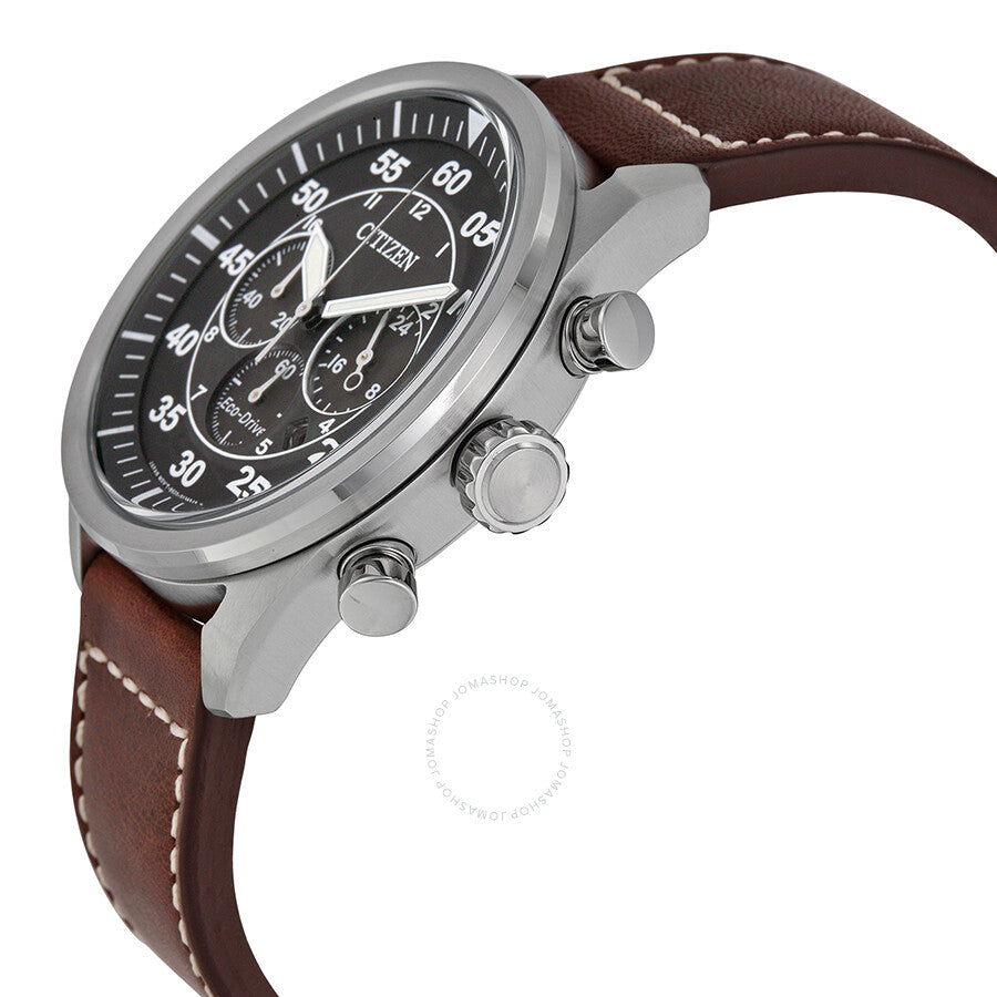 Citizen Avion Eco-Drive Chronograph Black Dial Men's Watch CA4210-24E
