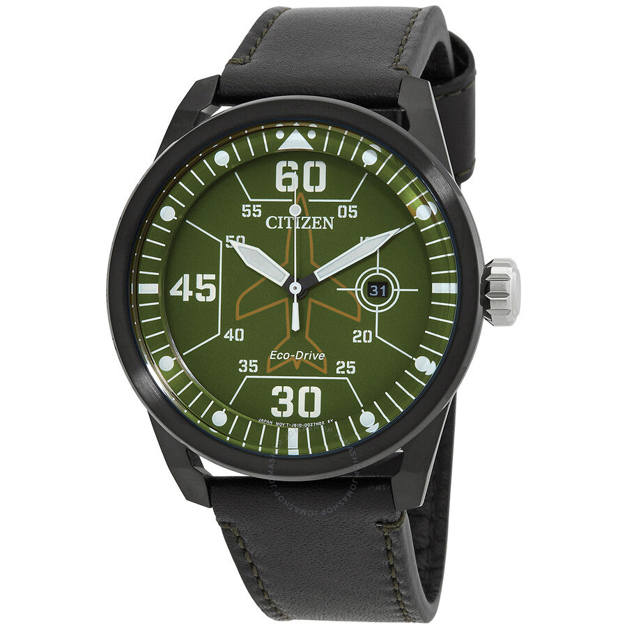 Citizen Avion Eco-Drive Green Dial Men's Watch AW1735-03X - The Watches Men & Co