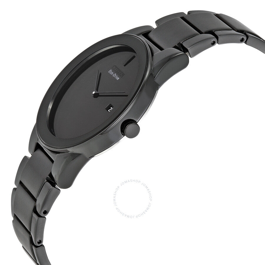 Reloj Citizen Axiom Eco Drive para hombre, esfera negra, chapado en iones negros, AU1065-58E