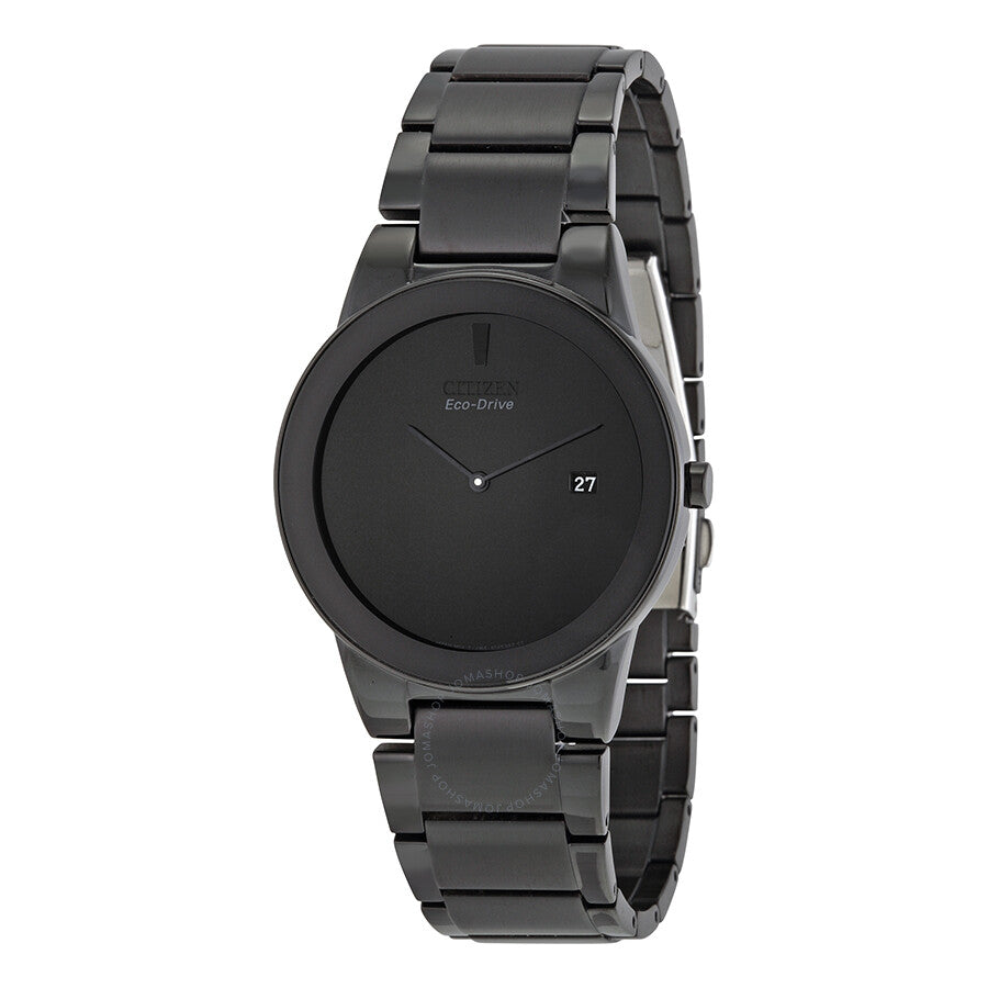 Reloj Citizen Axiom Eco Drive para hombre, esfera negra, chapado en iones negros, AU1065-58E