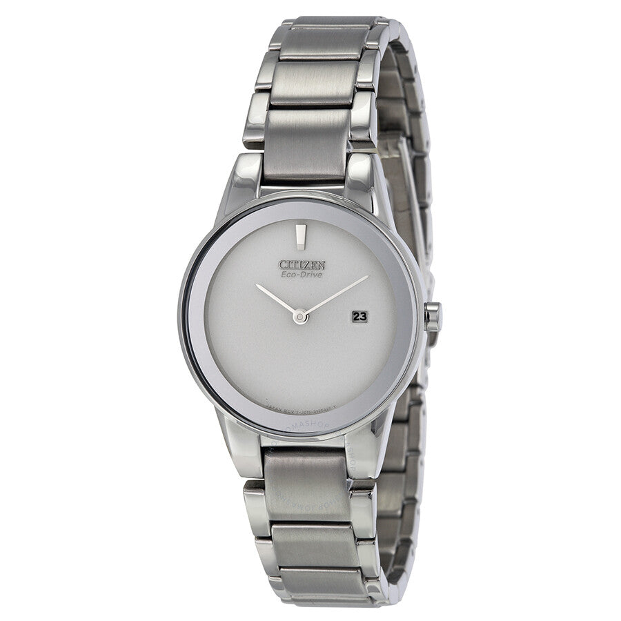 Citizen Axiom Eco-Drive Silver Dial Stainless Steel Ladies Watch GA1050-51A
