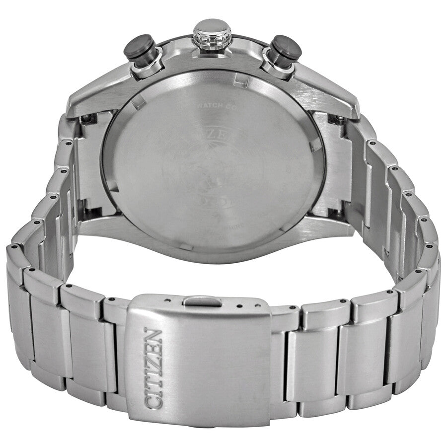 Citizen Black Dial Eco-Drive Super Titanium Chronograph Watch CA4241-55E