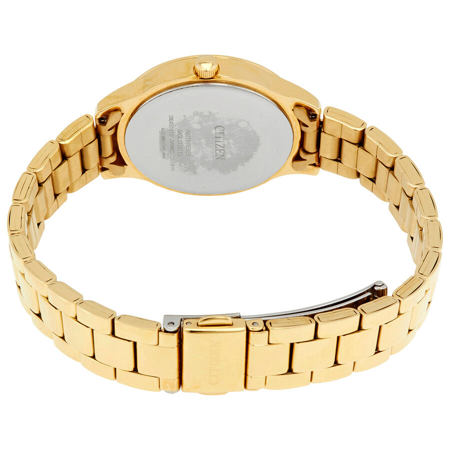 Citizen Black Dial Quartz Ladies Crystal Watch EL3082-55E