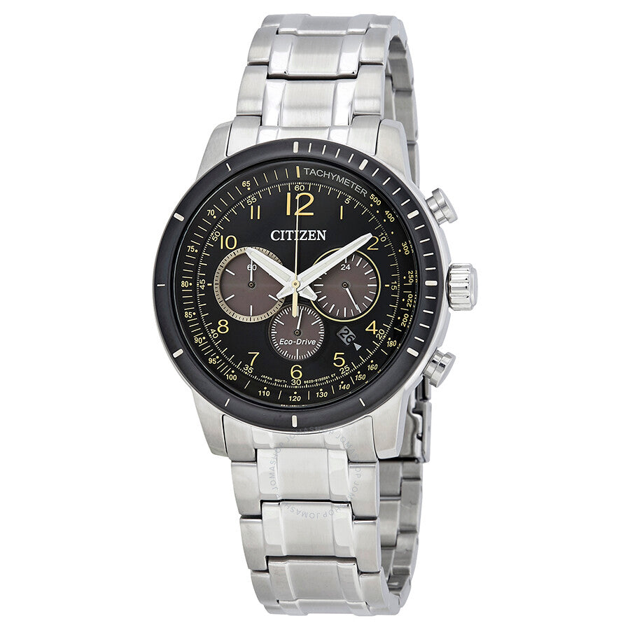 Citizen Brycen Chronograph Black Dial Men's Watch CA4358-58E