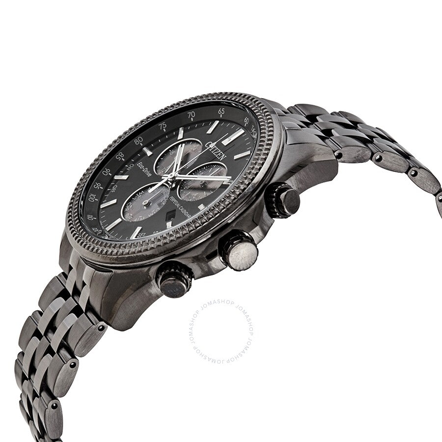 Citizen Brycen Perpetual Chronograph Black Dial Men's Watch BL5567-57E