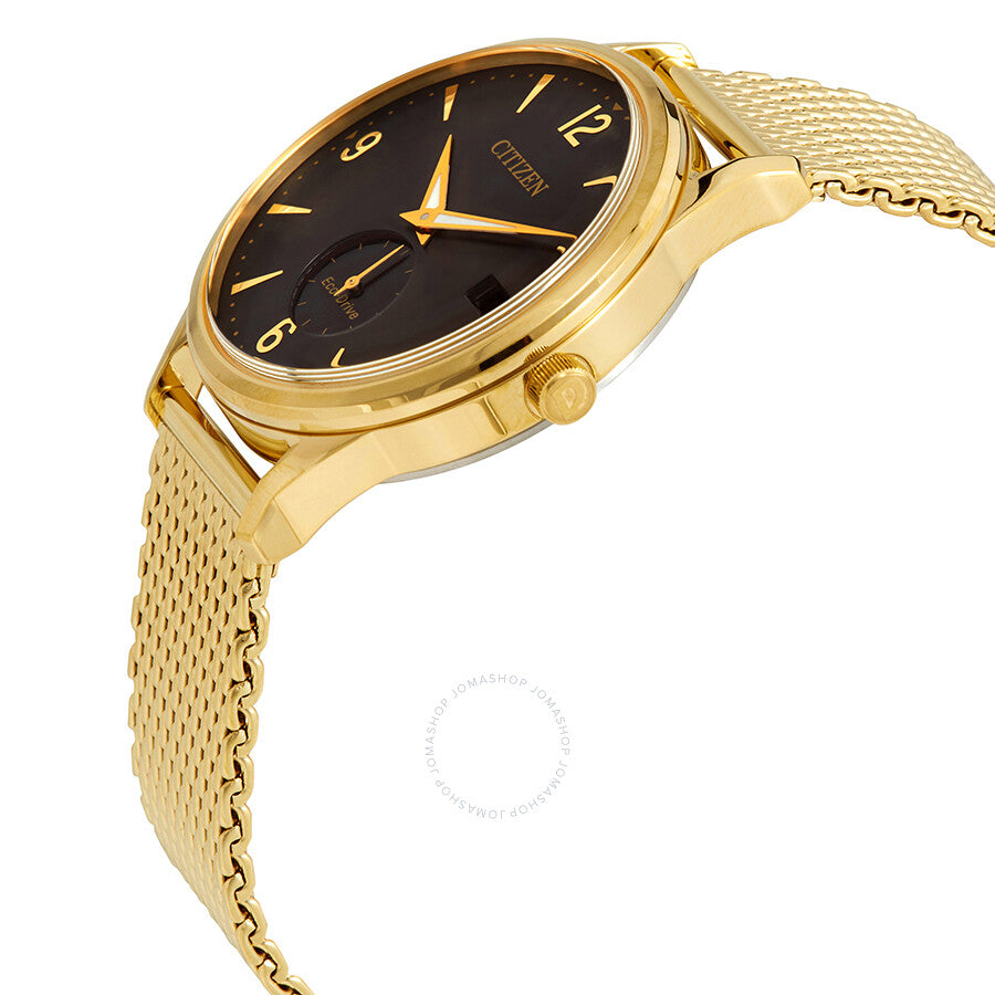 Citizen BTW Black Dial Yellow Gold-tone Men's Watch BV1112-56E