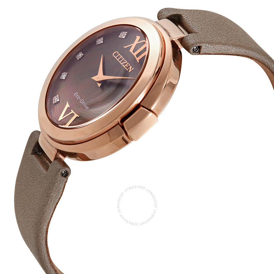 Citizen Capella Diamond Taupe Dial Ladies Watch EX1513-00Y
