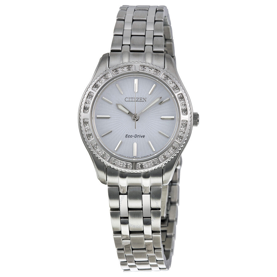 Citizen Carina Reloj de mujer de acero inoxidable con esfera blanca EM0240-56A