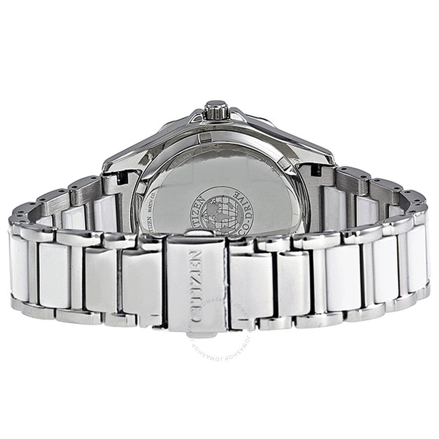 Citizen Ceramic Eco-Drive Diamond White Dial Ladies Watch EM0030-59A