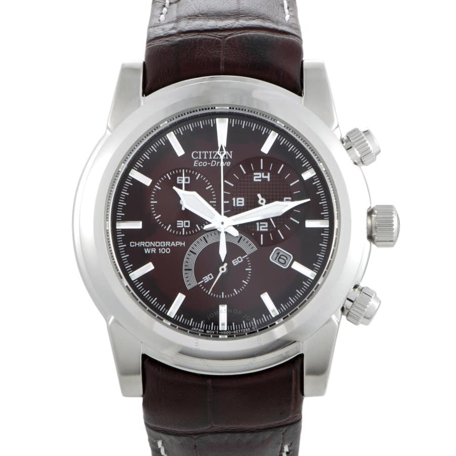 Citizen Chandler Chronograph Brown Dial Men's Watch AT0550-11X - The Watches Men & Co