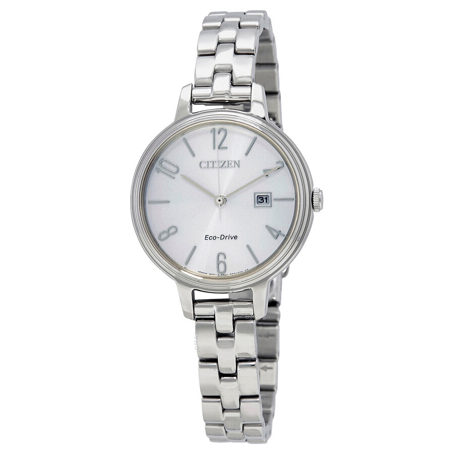 Citizen Chandler Eco-Drive Silver Dial Ladies Watch EW2440-53A