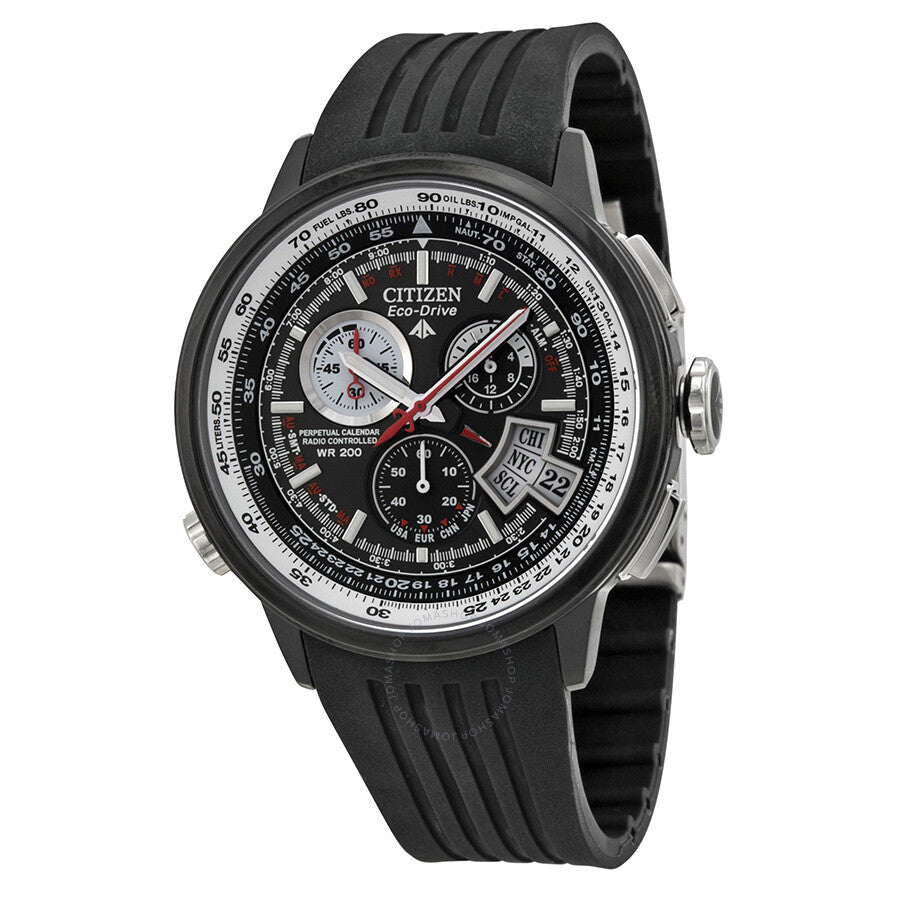 Citizen Chrono AT World Time Perpetual Calendar Black Dial Men's Watch BY0005-01E - The Watches Men & Co