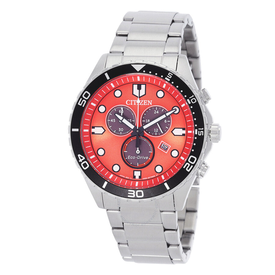 Citizen Chrono Sporty-Aqua Chronograph Orange Dial Men's Watch AT2560-84X - The Watches Men & Co
