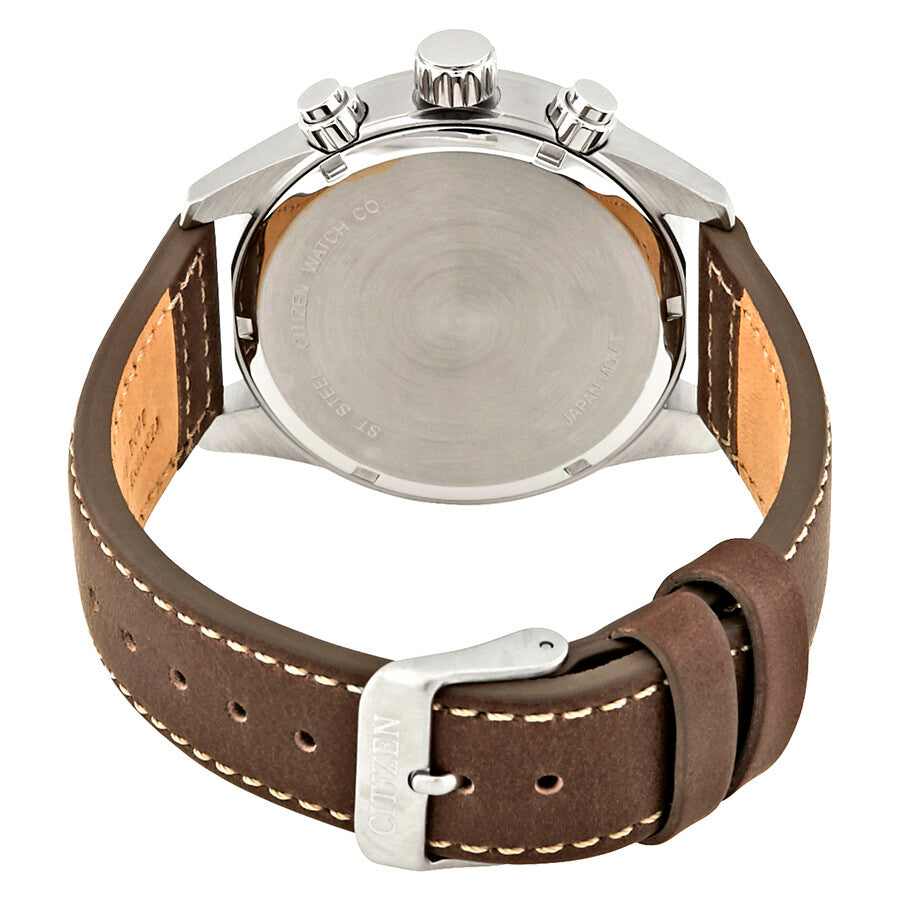 Citizen Chronograph Black Dial Brown Leather Men's Watch AN3620-01H