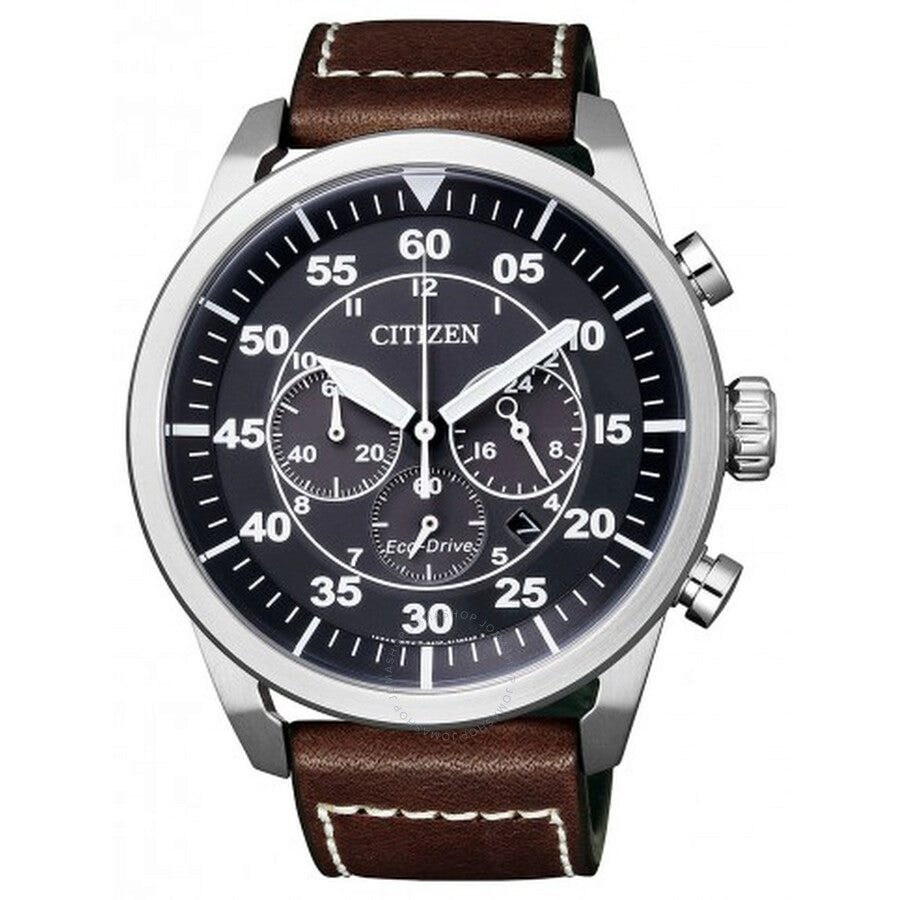 Citizen Chronograph Black Dial Men's Eco-Drive Watch CA4210-16E - The Watches Men & Co
