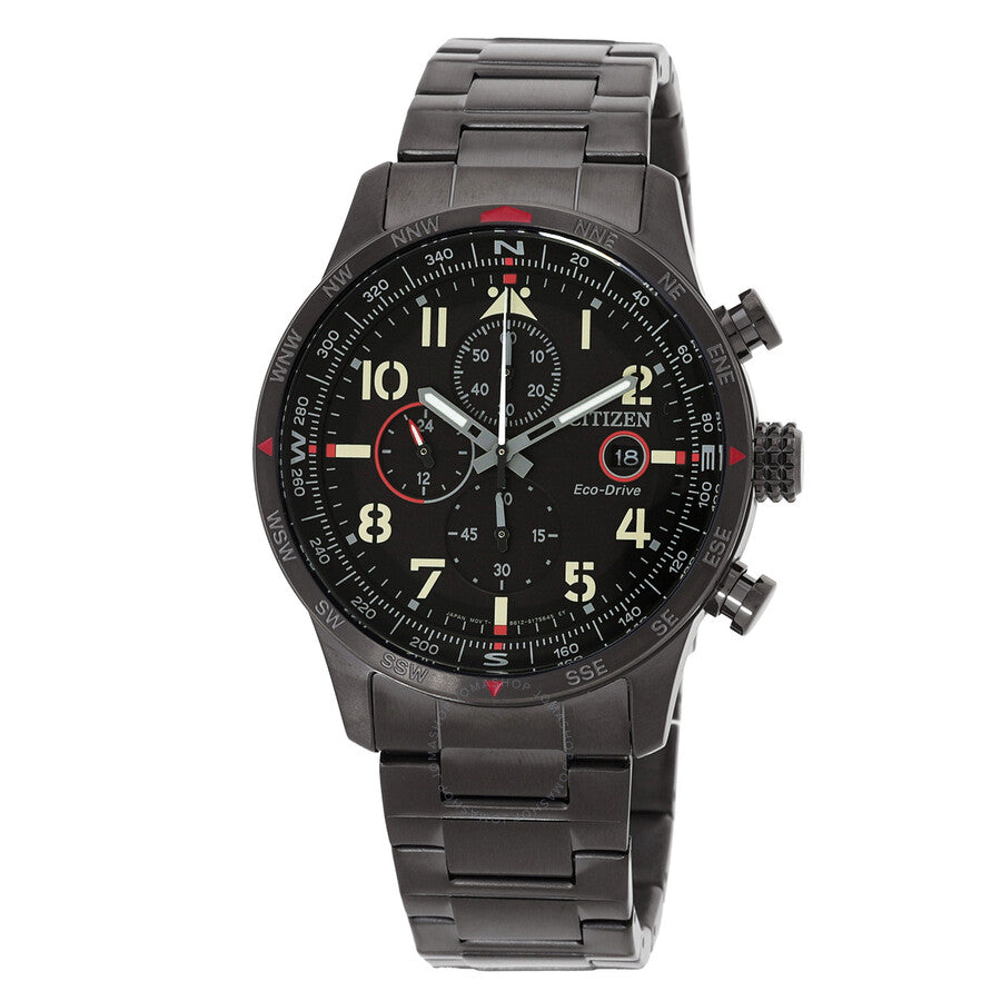 Citizen Chronograph Eco-Drive Black Dial Men's Watch CA0797-50E - The Watches Men & Co