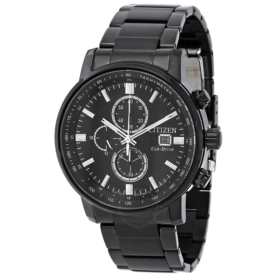 Citizen Chronograph Eco-Drive Black Dial Men's Watch CA0845-83E - The Watches Men & Co