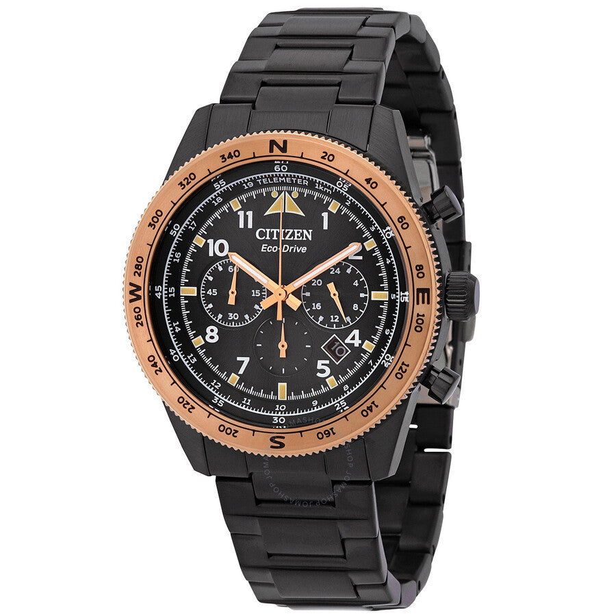 Citizen Chronograph Eco-Drive Black Dial Men's Watch CA4556-89E - The Watches Men & Co
