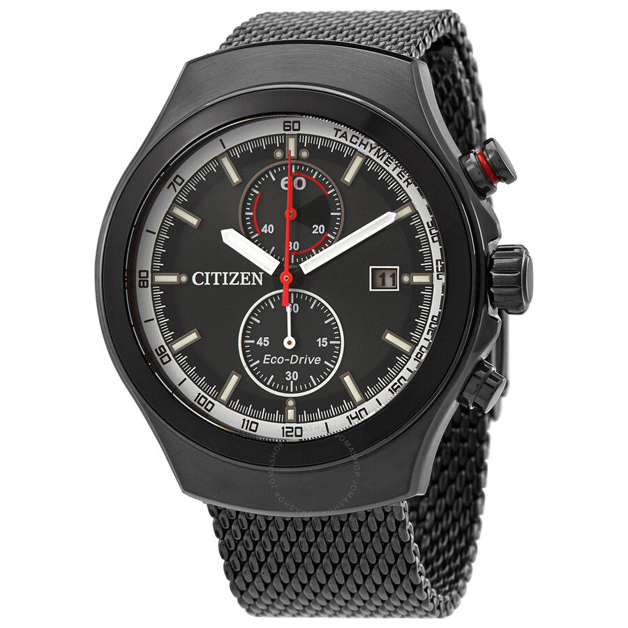 Citizen Chronograph Eco-Drive Black Dial Men's Watch CA7015-82E - The Watches Men & Co
