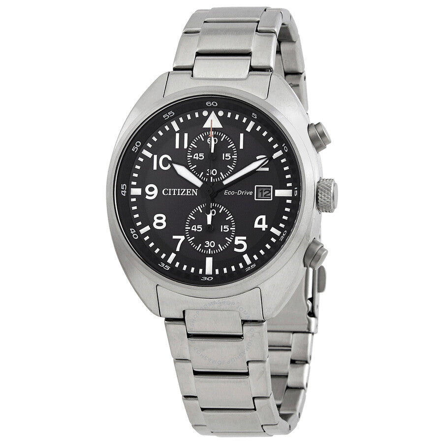 Citizen Chronograph Eco-Drive Black Dial Men's Watch CA7040-85E - The Watches Men & Co