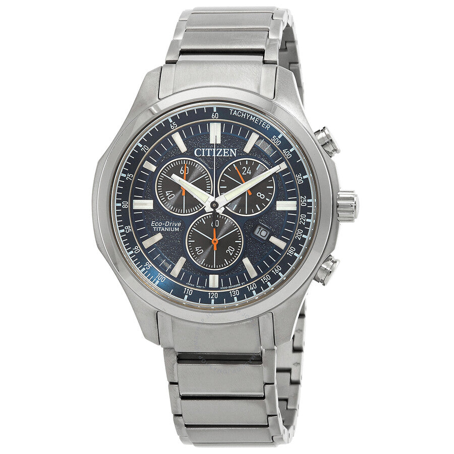 Citizen Chronograph Eco-Drive Blue Dial Men's Watch AT2530-85L - The Watches Men & Co