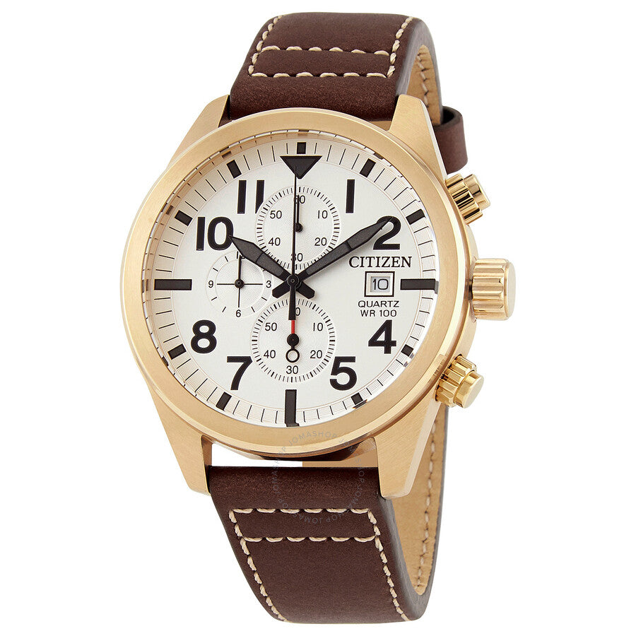 Citizen Chronograph Quartz Beige Dial Ladies Watch AN3623-02A - The Watches Men & Co