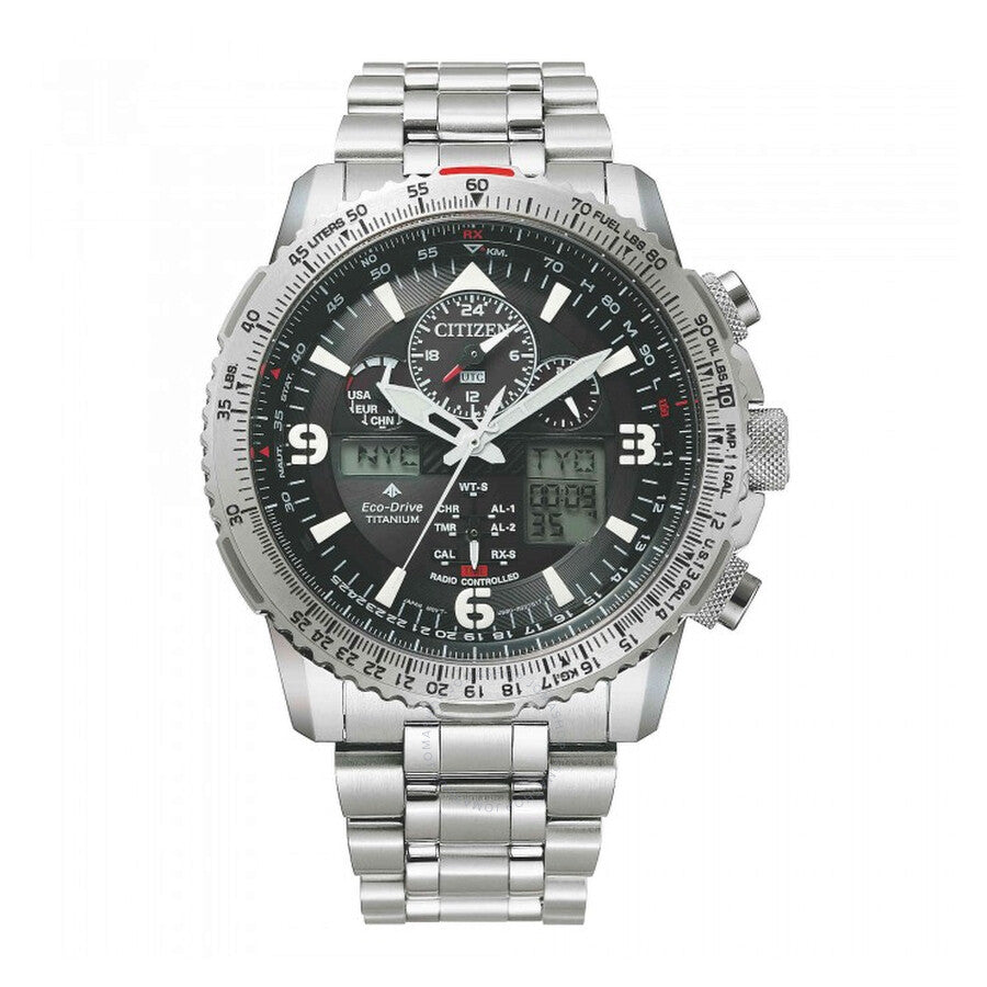 Citizen Chronograph Quartz Black Dial Watch JY8100-80E - The Watches Men & Co