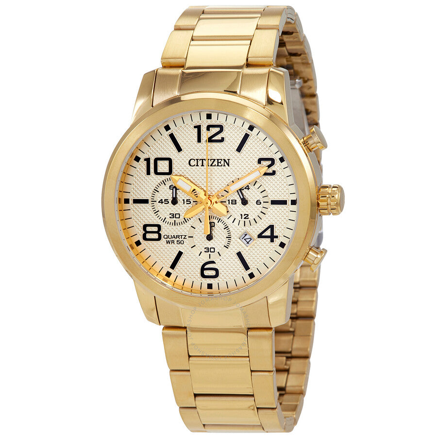 Citizen Chronograph Quartz Champagne Dial Men's Watch AN8052-55P - The Watches Men & Co